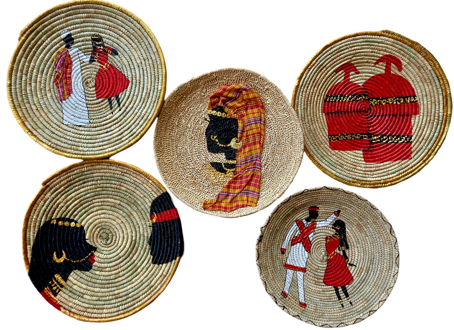 African Wall Basket Set m-23