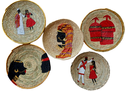 African Wall Basket Set m-23